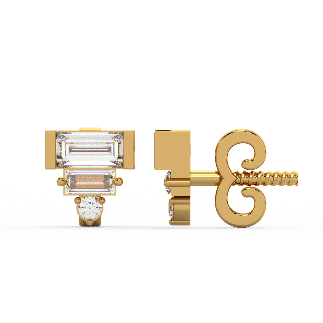 Bright Beeauty Lab Grown Diamond Stud Earrings by Stefee Jewels