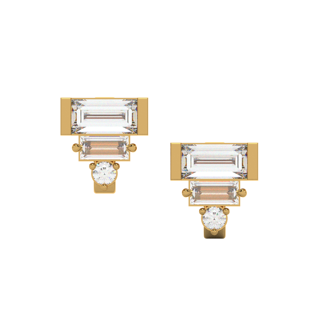 Bright Beeauty Lab Grown Diamond Stud Earrings by Stefee Jewels