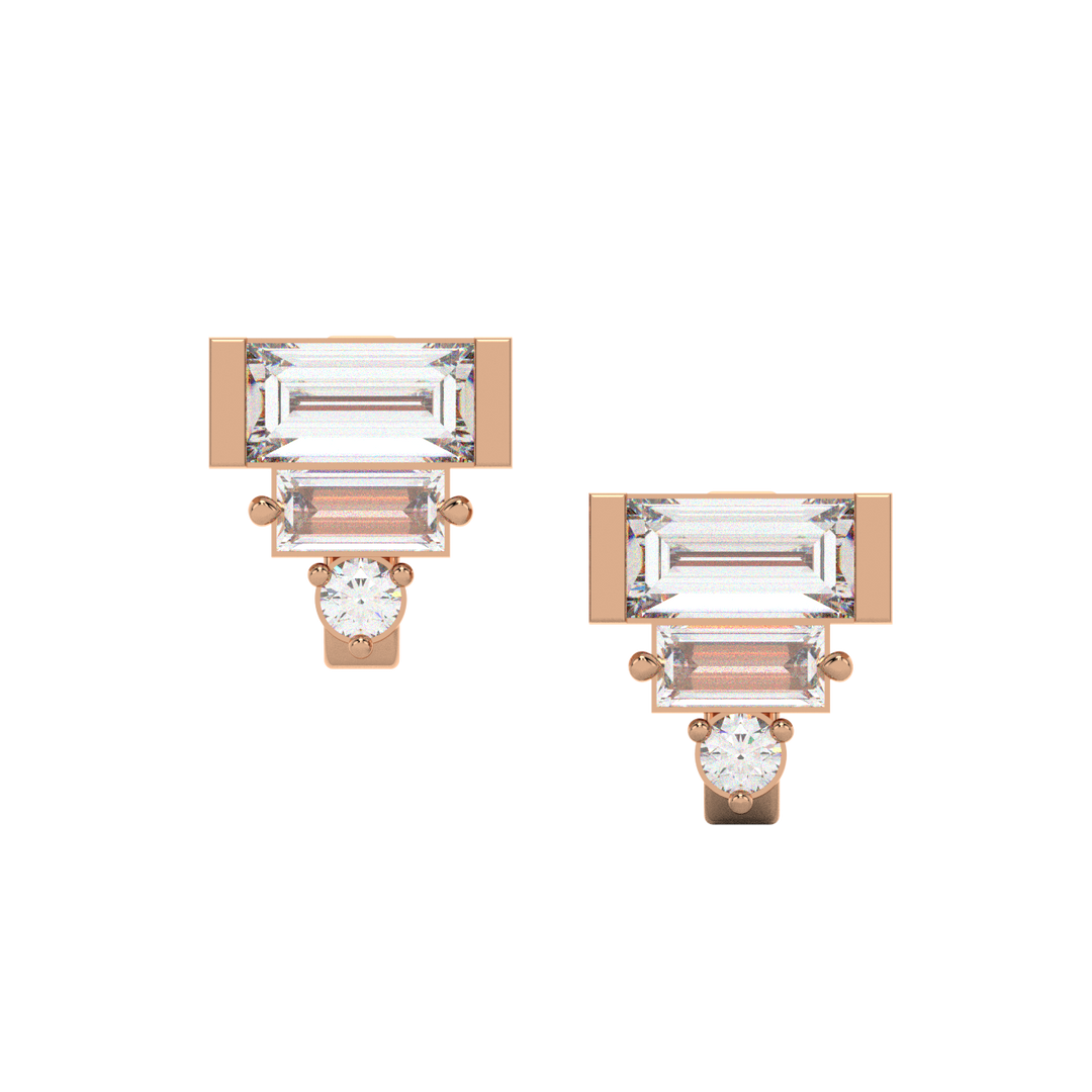 Bright Beeauty Lab Grown Diamond Stud Earrings by Stefee Jewels