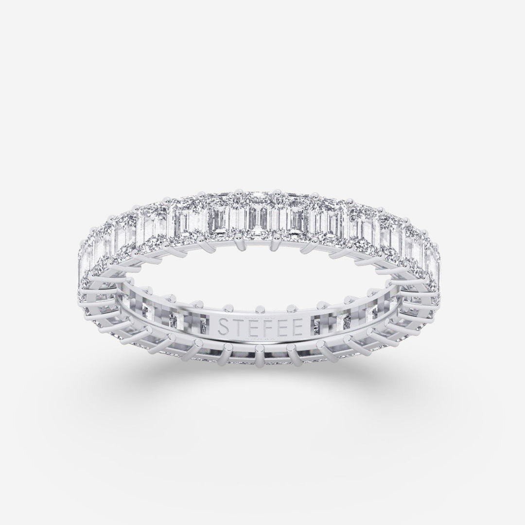 Emerald Eternity Lab Grown Diamond Band by Stefee