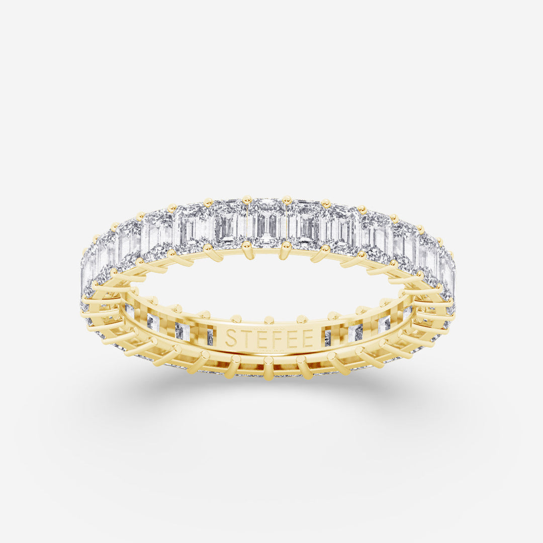 Emerald Eternity Lab Grown Diamond Band by Stefee