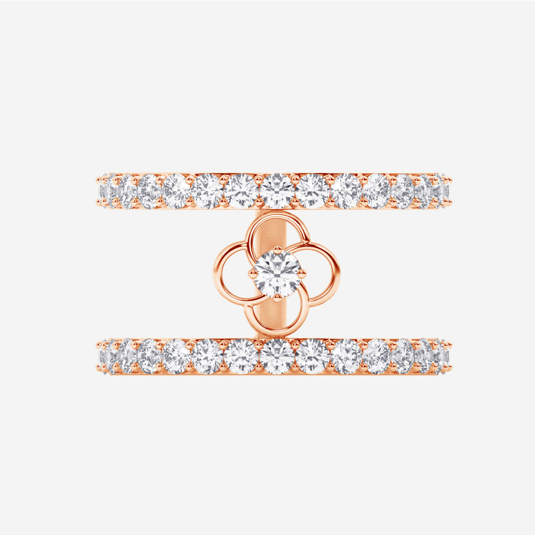 Taj Motif Double Band Lab Grown Diamond Ring by Stefee