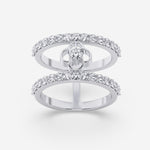 Load image into Gallery viewer, Taj Motif Double Band Lab Grown Diamond Ring by Stefee
