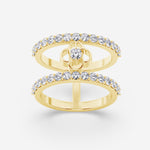 Load image into Gallery viewer, Taj Motif Double Band Lab Grown Diamond Ring by Stefee
