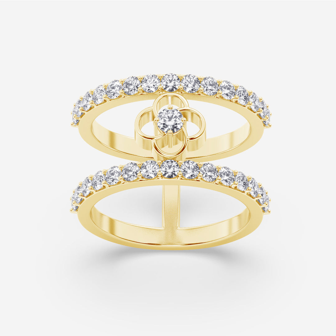 Taj Motif Double Band Lab Grown Diamond Ring by Stefee